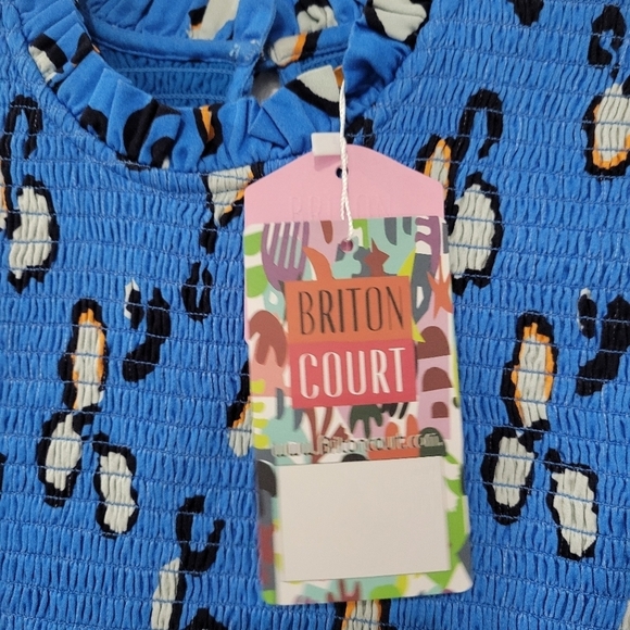 Briton Court Carolina Smocked Mini Dress, Sz M NWT - Picture 8 of 12